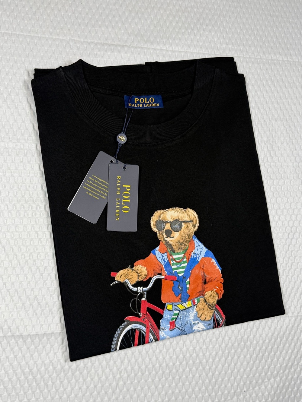 Men’s Polo Ralph Lauren Polo Bear T-Shirt Black Men’s Medium Regular Fit New - Picture 5 of 6